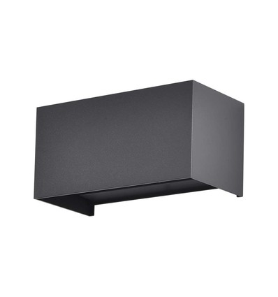 24W LED udendørs væglampe - IP65, sort, op/ned lys, 4000K, 2720lm, 20x10x10 cm