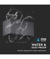 24W LED udendørs væglampe - IP65, sort, op/ned lys, 4000K, 2720lm, 20x10x10 cm