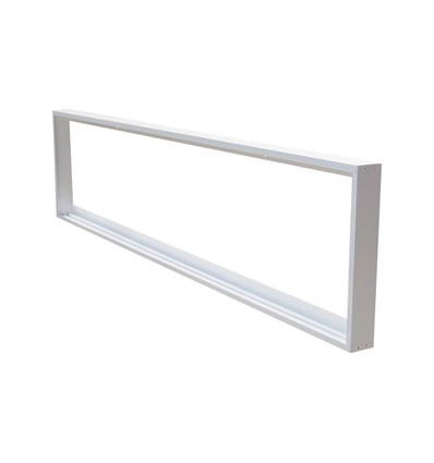 120x30 påbygningsramme til LED panel - Hvid, 295 x 1195 mm, til direkte montering på loft