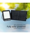 15W LED solcelle projektør med solpanel - 4000K, 3.7V, IP65, inkl. fjernbetjening, arbejdslampe, udendørs