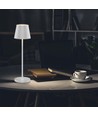 1,5W LED bordlampe, touch dæmpbar - 5V, IP54, 3000K, sand hvid, trådløs opladning, genopladelig