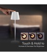 1,5W LED bordlampe, touch dæmpbar - 5V, IP54, 3000K, sand hvid, trådløs opladning, genopladelig