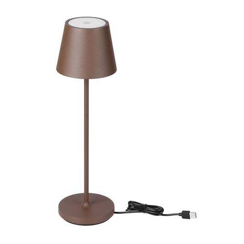 1,5W LED - Bordlampe, Touch, Dæmpbar, 3000K, IP54, Sand Cortenfarvet Hus