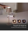 1,5W LED - Bordlampe, Touch, Dæmpbar, 3000K, IP54, Sand Cortenfarvet Hus