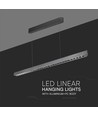 36W LED lineær pendel med Samsung LED - Matt grå, 120cm, CCT, 3-i-1 farve, IP20