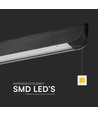 36W LED lineært pendelarmatur - CCT, sort, 2880lm, inkl. wireophæng