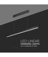 36W LED lineært pendelarmatur - CCT, sort, 2880lm, inkl. wireophæng