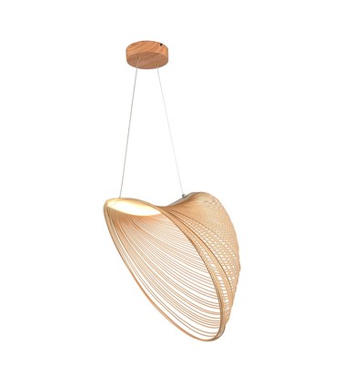 LED Designer Pendel Lampe - 3000K, Træfarve, Hus