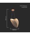 LED Designer Pendel Lampe - 3000K, Træfarve, Hus