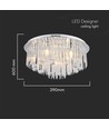 Ø60cm LED Designer krystal loftslampe - E14 fatning, klart glas, IP20 indendørs
