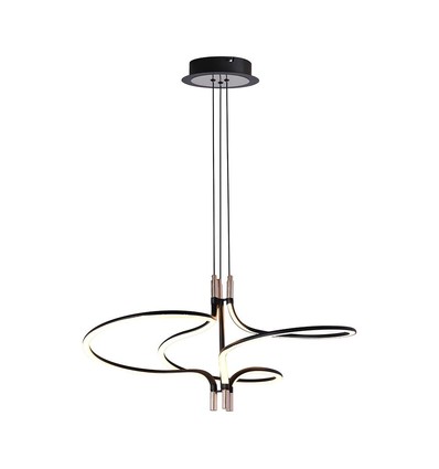 LED designer hængelampe - 3000K guldbelagt, sort hus