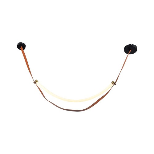 12W Designer loftslampe - 1440lm, L166cm, metal, brun
