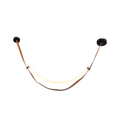 12W Designer loftslampe - 1440lm, L166cm, metal, hvid kant