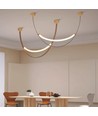 12W Designer loftslampe - 1440lm, L166cm, metal, brun