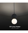 LED Designer Pendel Lampe G9 - Sort + Hvid Hus