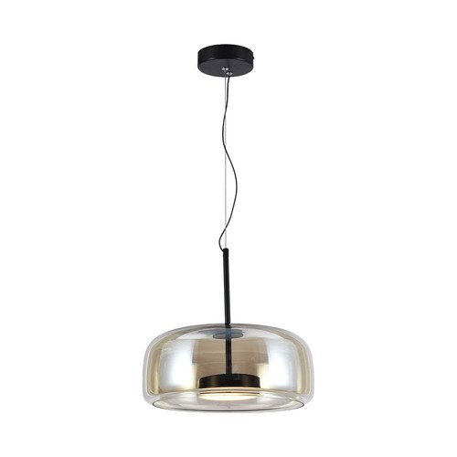 6W Designer pendel - Ø35cm, 750lm, 3000K, metal og glas, indendørs loftlampe