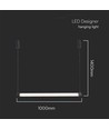 10W LED Designer pendel - Sort/hvid, 1300lm, 3000K, moderne design