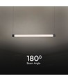 10W LED Designer pendel - Sort/hvid, 1300lm, 3000K, moderne design