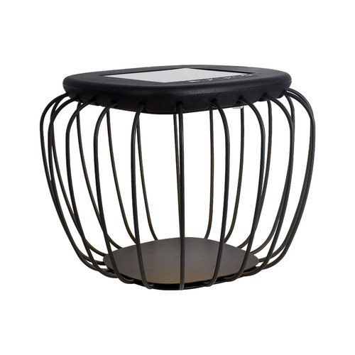 1W Solara designer have/bordlampe - Solcelle, IP44, sort, lantern-formet, 3000K+6000K, inkl. lyskilde