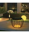 1W Solara designer have/bordlampe - Solcelle, IP44, sort, lantern-formet, 3000K+6000K, inkl. lyskilde