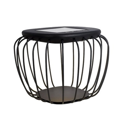 1W Solara designer have/bordlampe - Solcelle, IP44, 120lm, 3000K+6000K, grå, lanterneformet