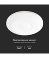 360° tilstedeværelsessensor til loft - IP65, 3m rækkevidde, hvid, justerbar timer og lux