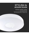 LED Designer Dome Lampe - 20W/40W/20W, Fjernbetjening, Victory Hvidt Dæksel, Dæmpbar