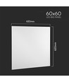 62x62 LED panel, 36W - 117lm/W, neutral hvid, hvid kant, bagbelyst