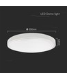 18W LED loftslampe - Ø25cm, 5 års garanti, IP44, Samsung Chip, hvid kant