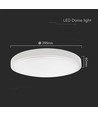 24W LED loftslampe - Rund, hvid ramme, IP44, 5 års garanti, Samsung Chip