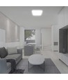 18W LED loftslampe - IP44, 25 x 25cm, hvid kant, Samsung LED Chip, inkl. lyskilde