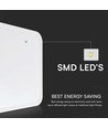 18W LED loftslampe - IP44, 25 x 25cm, hvid kant, Samsung LED Chip, inkl. lyskilde