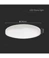 36W LED loftslampe med Samsung chip - Ø35cm, IP44, hvid kant, 3820lm