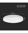 24W LED sensorlampe - Ø35cm, IP44, 5 års garanti, Samsung chip indbygget mikrobølgesensor