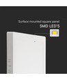 12W LED loftpanel, firkantet - Samsung LED chip, 1200lm, hvid kant, 4000K