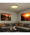 36W LED loftslampe - IP44, Ø35cm, sort kant, Samsung LED chip