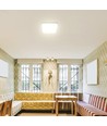 36W LED sensorlampe - IP44, 42 x 42cm, Samsung LED Chip, hvid kant, fjernbetjening, indbygget sensor, inkl. lyskilde
