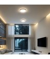 24W LED sensorlampe - IP44, Ø35cm, sort kant, indbygget sensor, fjernbetjening, inkl. lyskilde