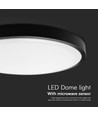 24W LED sensorlampe - IP44, Ø35cm, sort kant, indbygget sensor, fjernbetjening, inkl. lyskilde