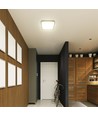18W LED sensorlampe - IP44, 29,5 x 29,5cm, Samsung LED Chip, sort kant, fjernbetjening, indbygget sensor, inkl. lyskilde