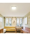 18W LED sensorlampe - IP44, 29,5 x 29,5cm, Samsung LED Chip, sort kant, fjernbetjening, indbygget sensor, inkl. lyskilde