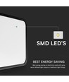 18W LED sensorlampe - IP44, 29,5 x 29,5cm, Samsung LED Chip, sort kant, fjernbetjening, indbygget sensor, inkl. lyskilde