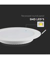 12W Ø17,1cm Samsung LED indbygningspanel - 1200lm, 3000K, Backlit, Hul: Ø15,5 cm, Mål: Ø17,1 cm