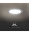 12W Ø17,1cm Samsung LED indbygningspanel - 1200lm, 6500K, Backlit, Hul: Ø15,5 cm, Mål: Ø17,1 cm