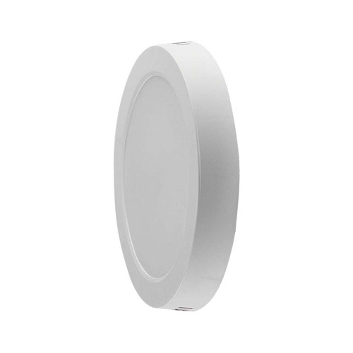 12W LED loftslampe - Ø16,7cm, 6500K - kold hvid, IP20, hvid kant, rund, 5 års garanti
