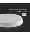 18W Ø21,6cm LED loftlampe - Samsung LED chip, 1980lm, hvid kant, rund mini panel