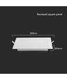 18W Samsung LED indbygningspanel, kvadratisk - 110lm/W, Hul: 20-20,5 cm, Mål: 22x22 cm, 5 års garanti