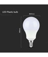 E14 8,5W LED pære - A60, Samsung LED chip, 806lm, erstatter 60W