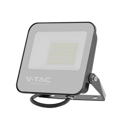 50W LED projektør - 160lm/W, 4000K, Sort hus, grå