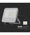 50W LED projektør - 160lm/W, 4000K, Sort hus, grå